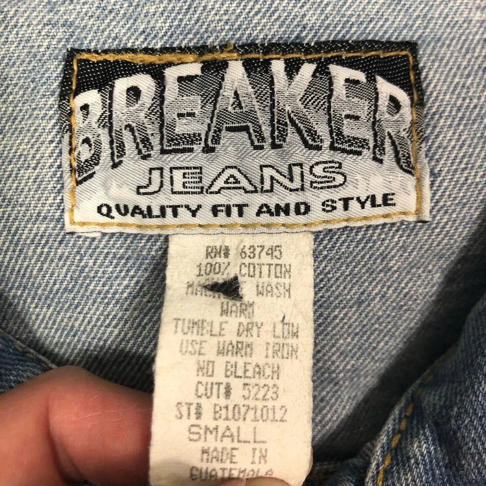 Vintage 90’s Breaker Jeans Denim Vest - Picture 8 of 9